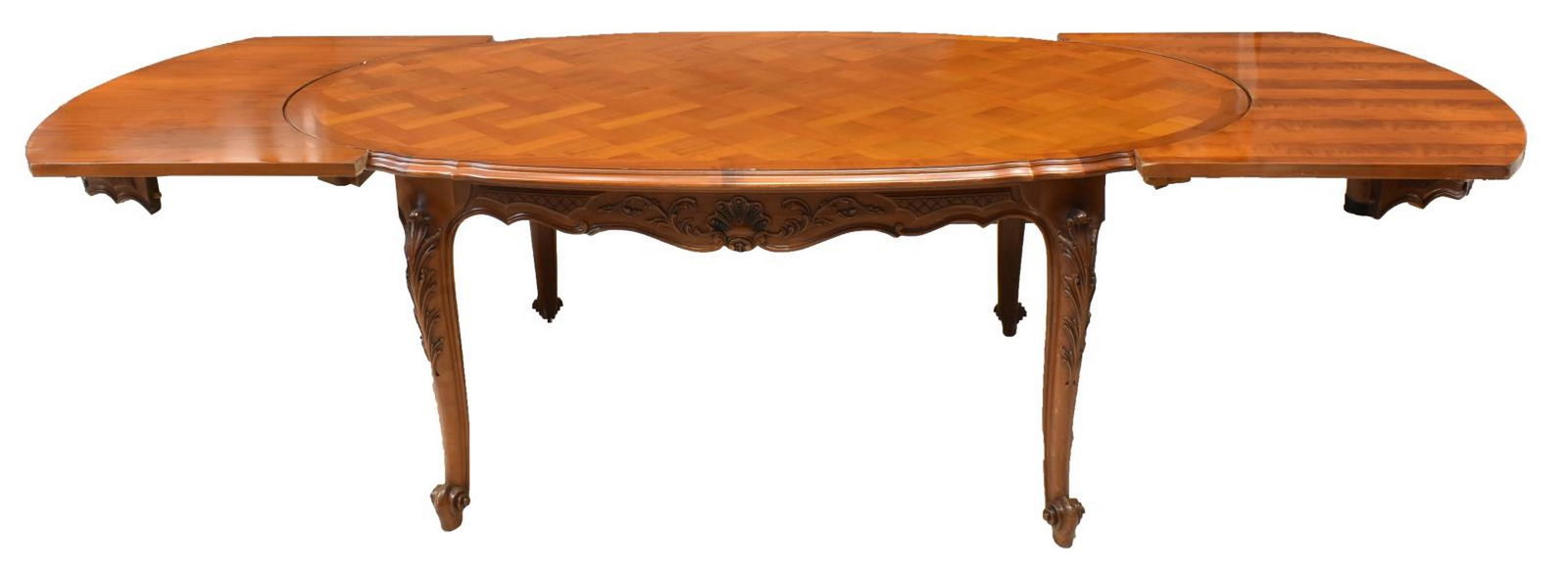 FRENCH LOUIS XV STYLE FRUITWOOD DRAW-LEAF TABLE (1 of 4)