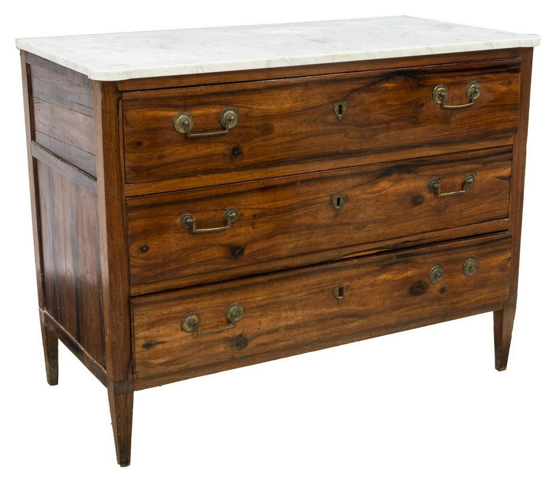 FRENCH LOUIS XV STYLE ROSEWOOD COMMODE 19THC (1 of 5)