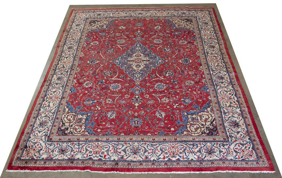 HAND-TIED PERSIAN MAHAL RUG, 14'2" X 10'3" (1 of 3)