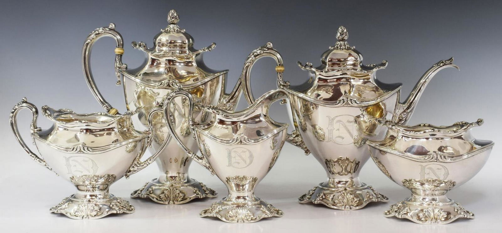 (5) REED & BARTON STERLING TEA & COFFEE SERVICE (1 of 4)