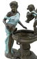 PATINATED BRONZE FOUNTAIN W/ LADY & CHERUB, 71"H - 2