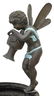 PATINATED BRONZE FOUNTAIN W/ LADY & CHERUB, 71"H - 3