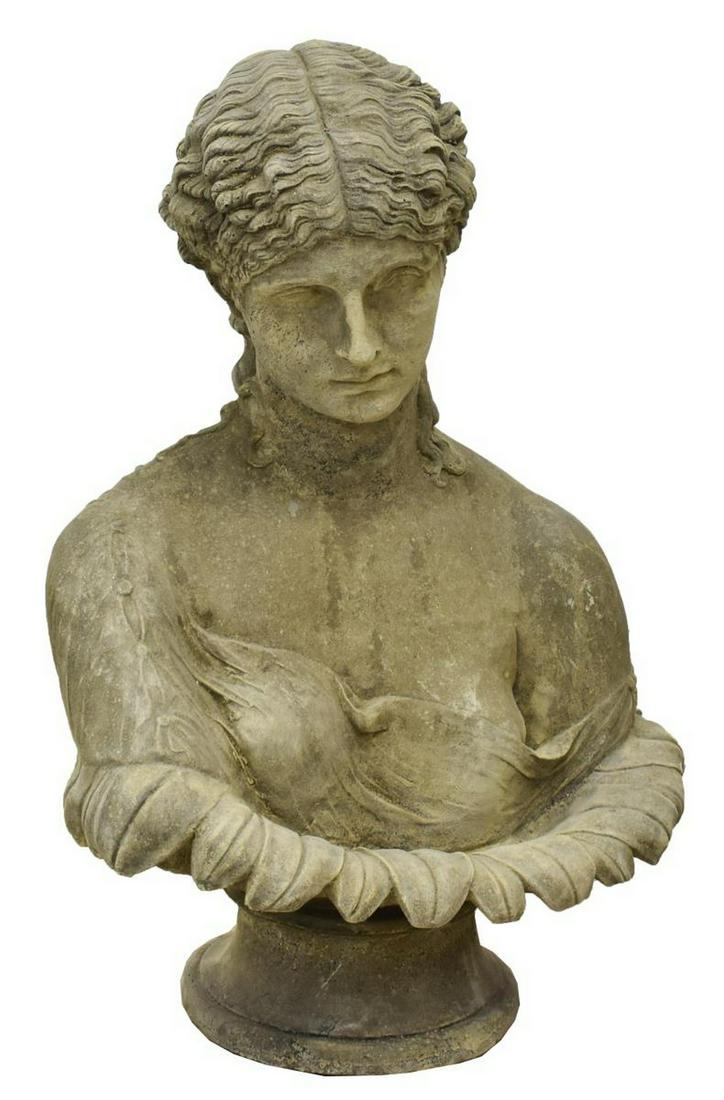 GARDEN STATUARY CAST STONE BUST OF A WOMAN Feb 16, 2020 Austin