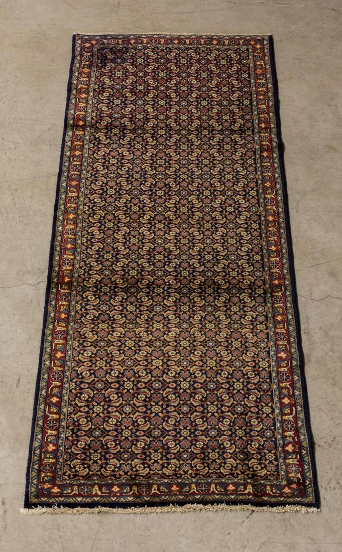 HAND-TIED PERSIAN HAMADAN RUNNER RUG, 9'0" X 3'6" (1 of 4)