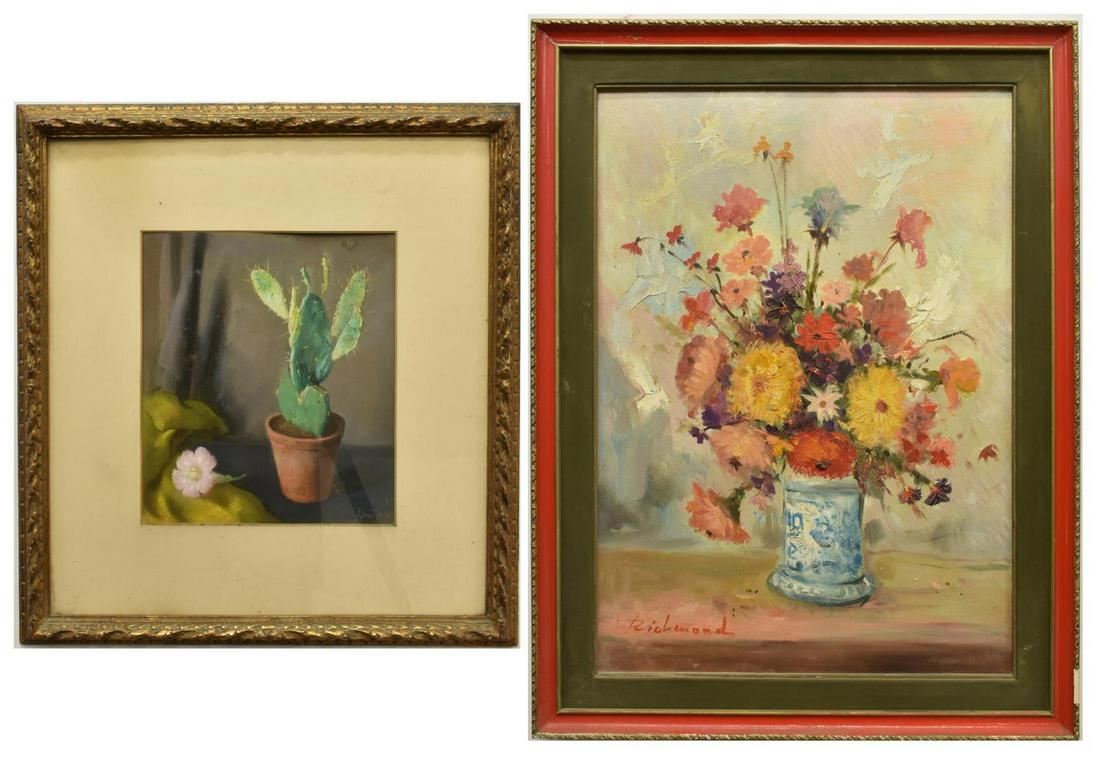 (2) ITALIAN SCHOOL STILL LIFE PASTEL & PAINTING (1 of 6)