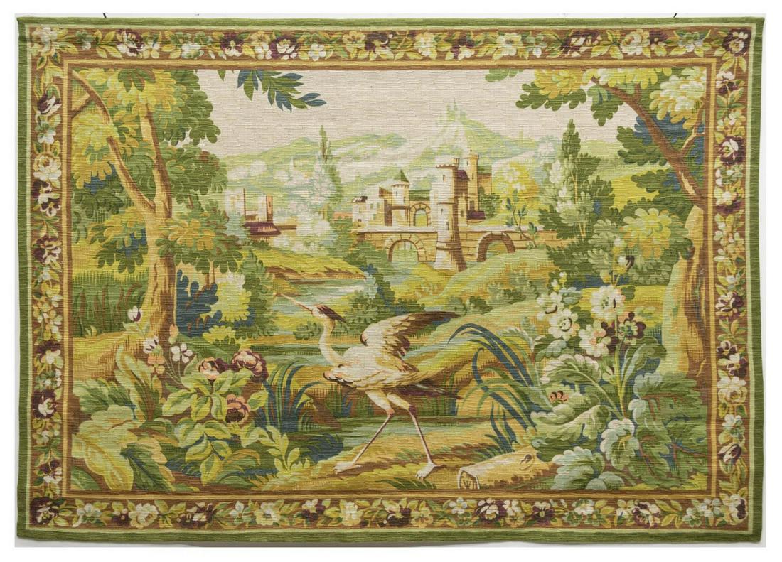 FRENCH ROBERT FOUR WOVEN VERDURE TAPESTRY (1 of 2)