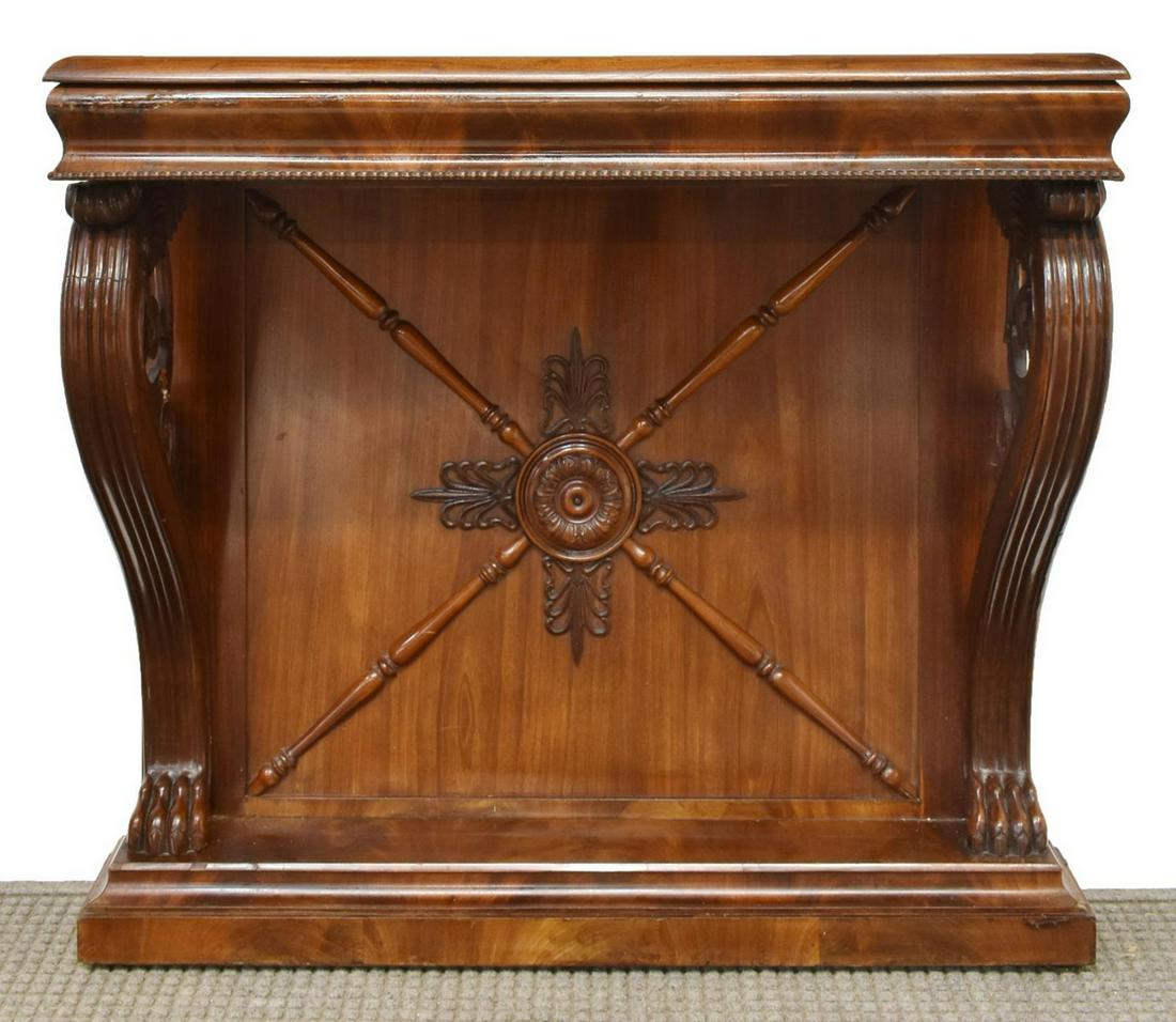 EMPIRE REVIVAL CARVED MAHOGANY CONSOLE TABLE (1 of 4)