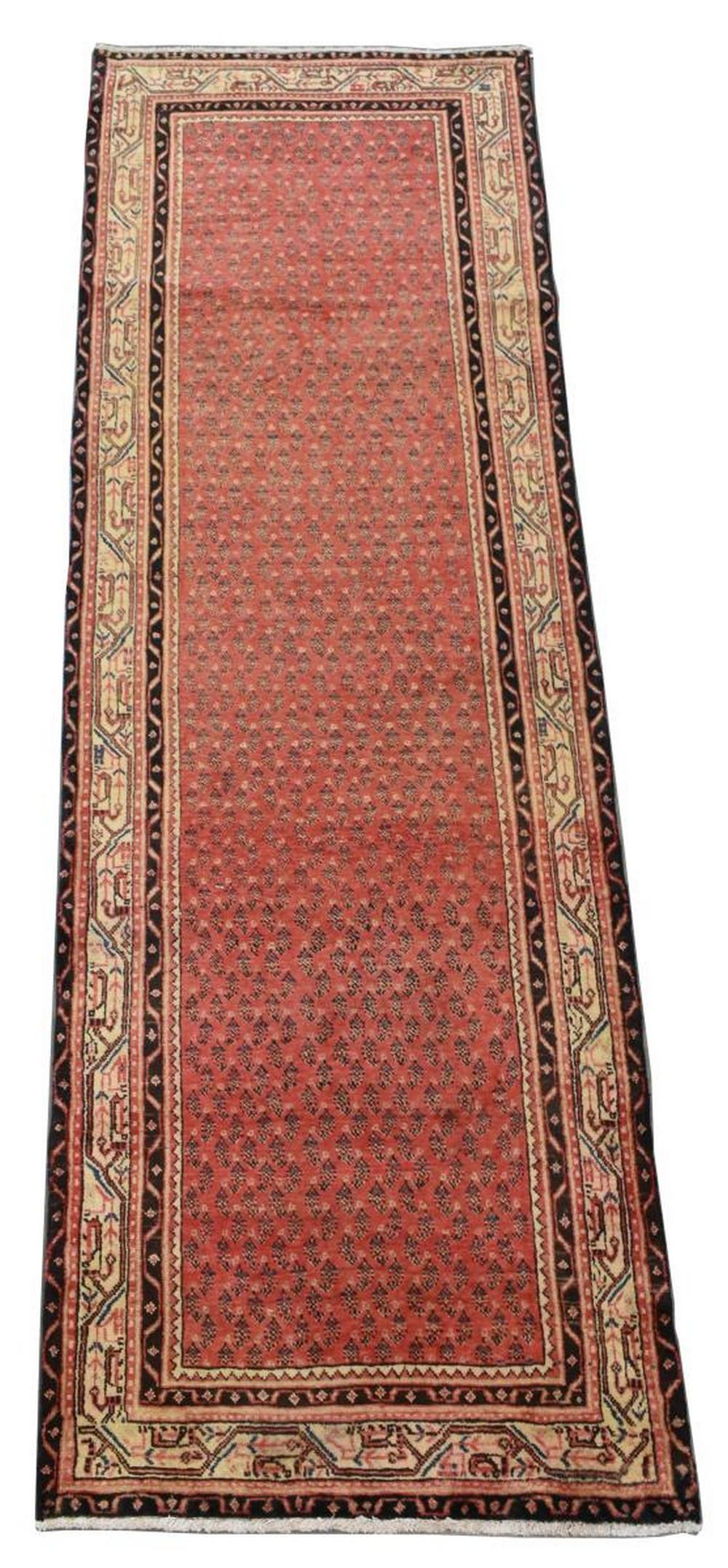 HAND-TIED PERSIAN HAMADAN FLOOR RUNNER 10'3" X 3'5 (1 of 3)