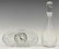 (2) WATERFORD CRYSTAL CLOCK & STEUBEN DECANTER