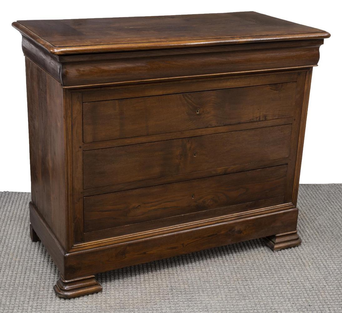 FRENCH LOUIS PHILIPPE PERIOD OAK COMMODE (1 of 5)