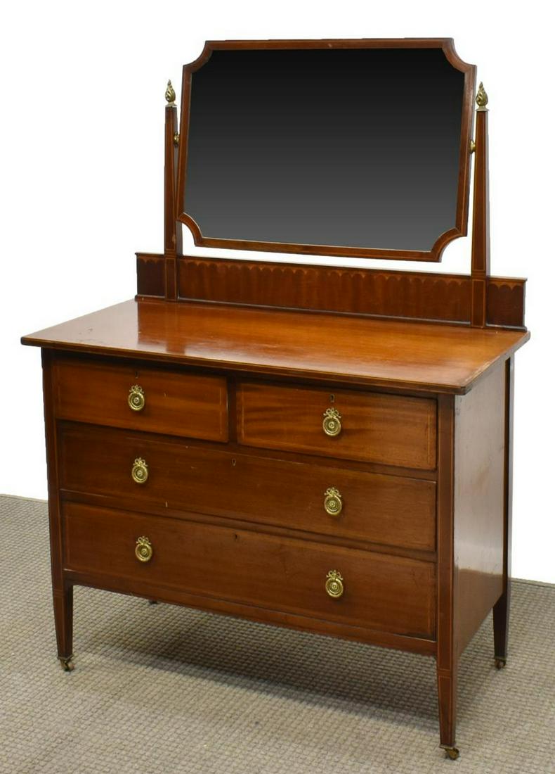 ENGLISH MAHOGANY DRESSING TABLE W/ MIRROR (1 of 6)