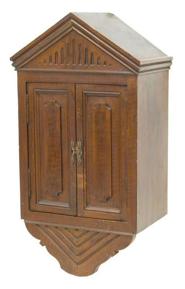 FRENCH WALNUT WALL CABINET (1 of 3)