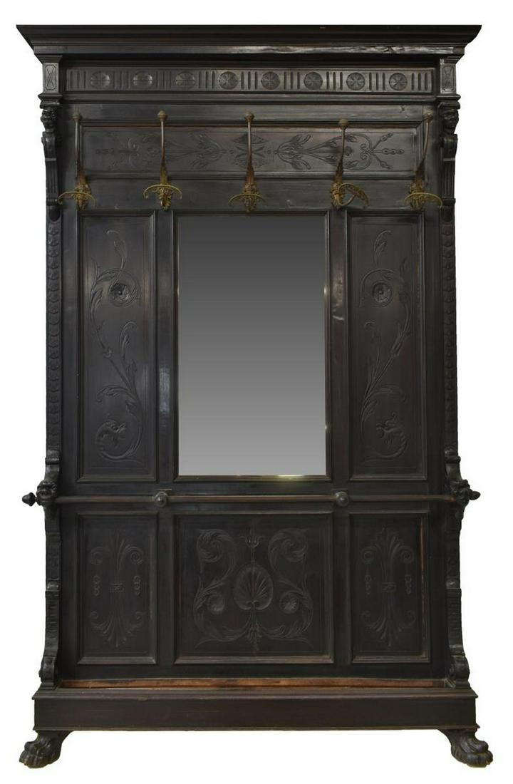 ITALIAN RENAISSANCE REVIVAL HALL TREE (1 of 3)