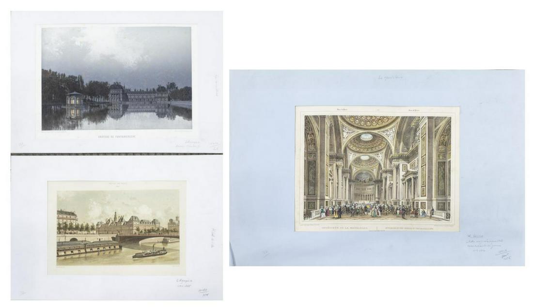(3) UNFRAMED FRENCH SCENIC LITHOGRAPHS ON PAPER (1 of 4)