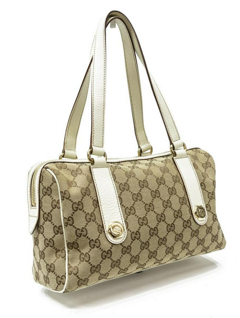 GUCCI 'CHARMY BOSTON' MONOGRAM CANVAS HANDBAG (1 of 4)