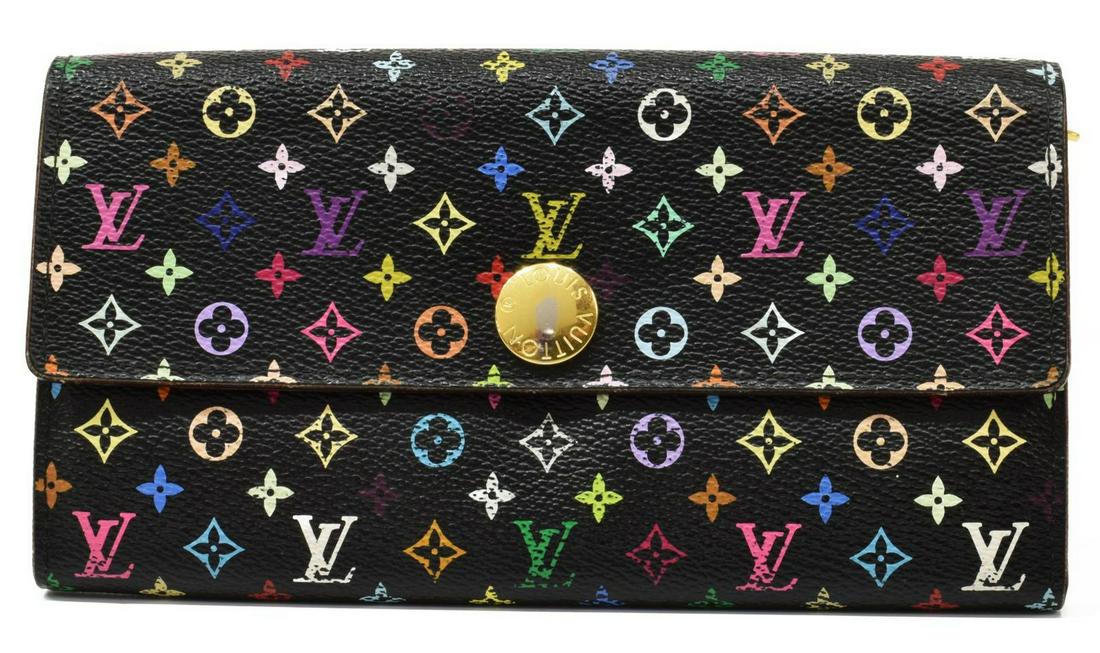 LOUIS VUITTON 'SARAH' MULTICOLOR MONOGRAM WALLET (1 of 3)