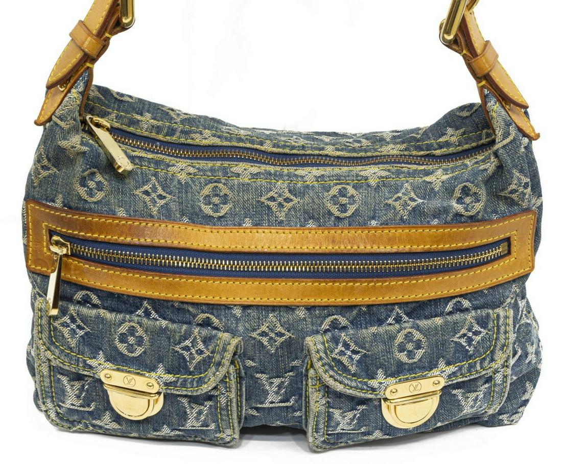 LOUIS VUITTON 'BAGGY PM' DENIM SHOULDER BAG (1 of 4)