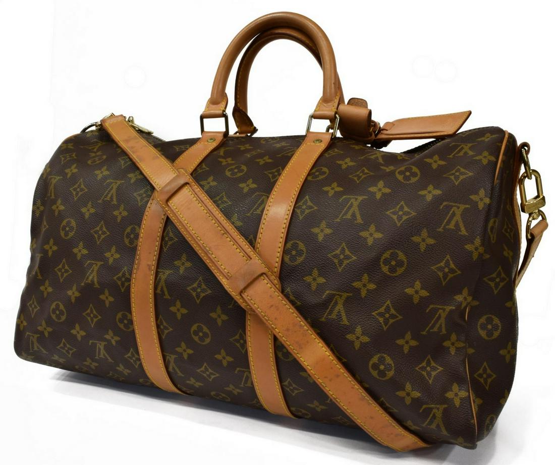 LOUIS VUITTON 'KEEPALL BANDOULIERE' DUFFLE BAG (1 of 5)