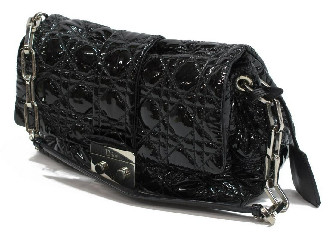 CHRISTIAN DIOR BLACK CANNAGE NEW LOCK FLAP BAG (1 of 4)