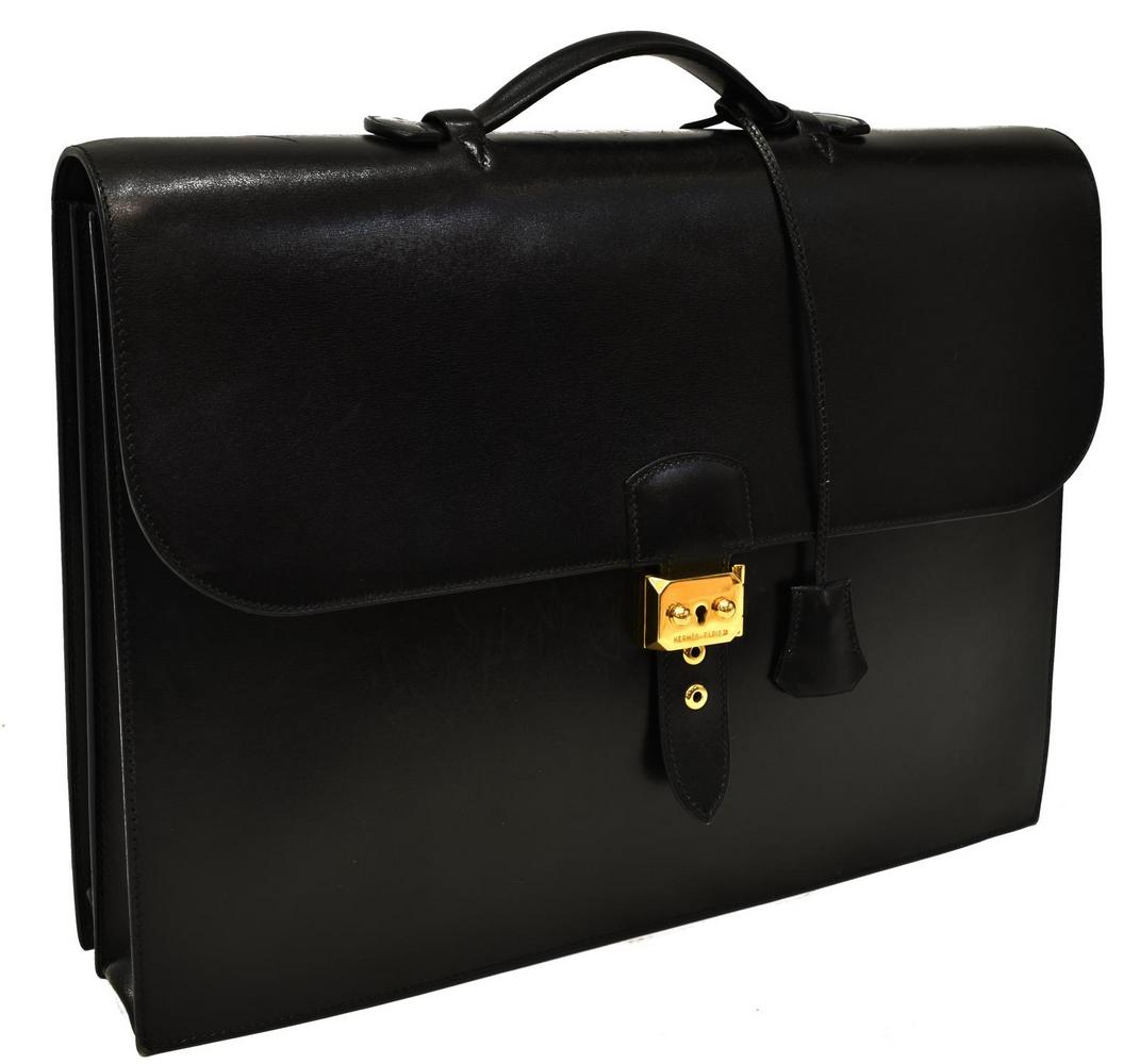 hermes leather briefcase