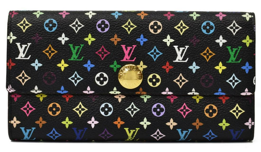 LOUIS VUITTON 'SARAH' BLACK MULTICOLORE WALLET (1 of 3)
