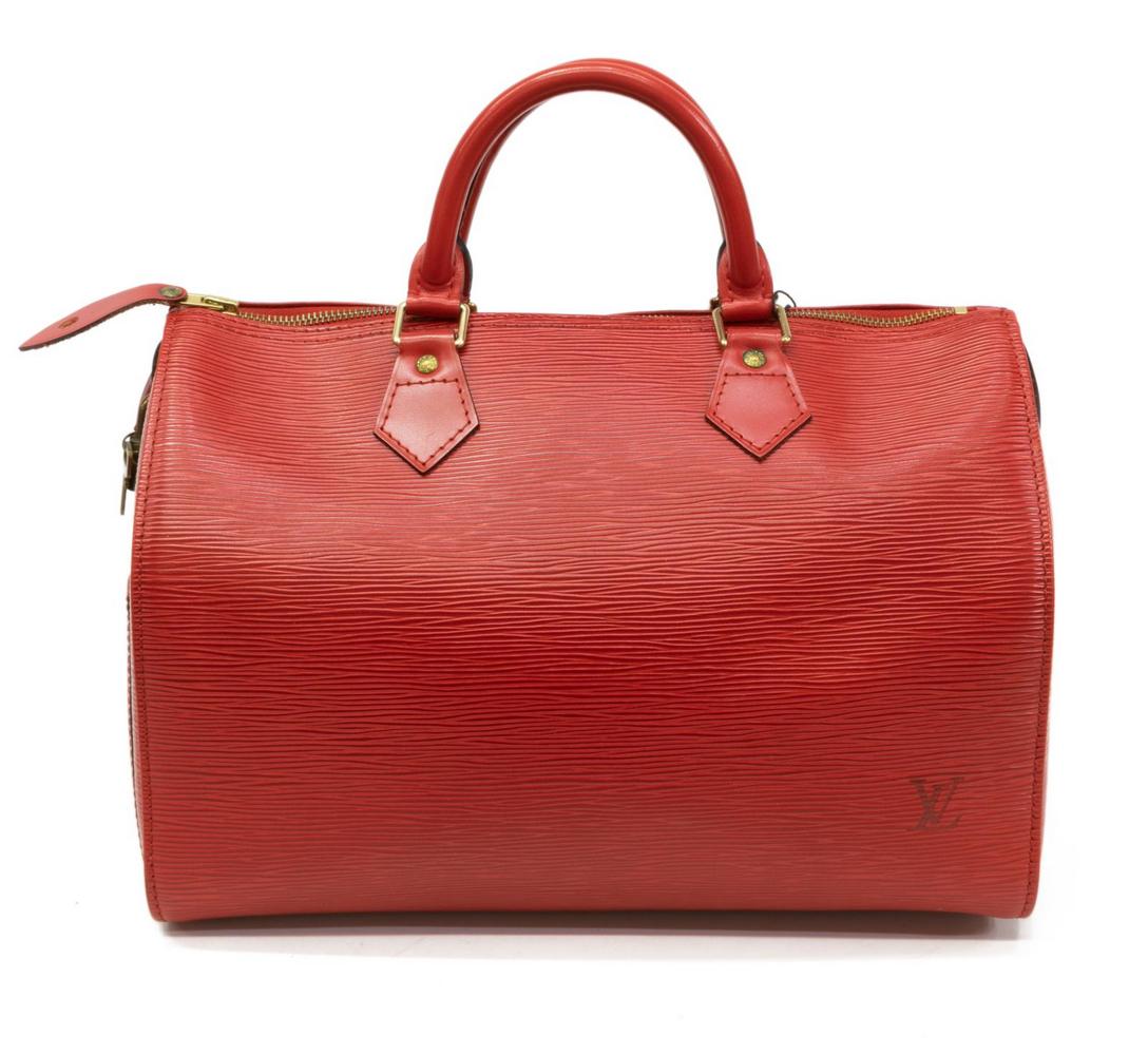 LOUIS VUITTON 'SPEEDY 25' RED EPI LEATHER HANDBAG (1 of 5)