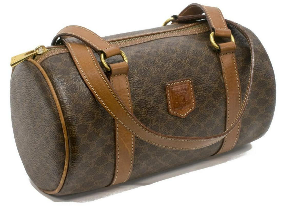 VINTAGE CELINE MACADAM CANVAS BARREL BAG (1 of 4)