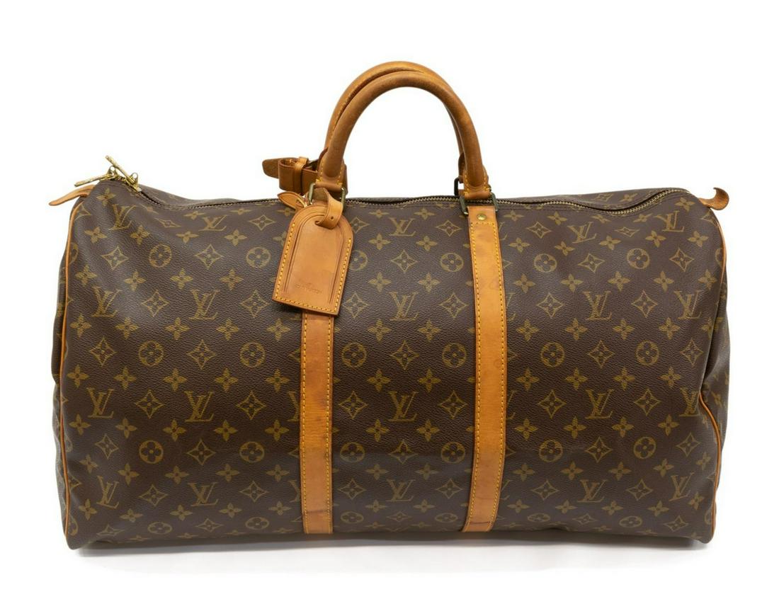 LOUIS VUITTON 'KEEPALL 55' MONOGRAM CANVAS DUFFLE (1 of 4)