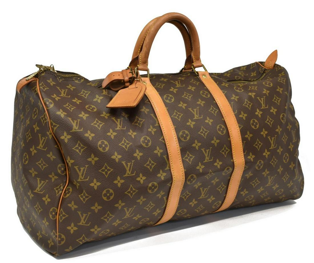 LOUIS VUITTON 'KEEPALL 55' TRAVELING DUFFLE BAG (1 of 5)