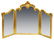 FRENCH LOUIS XV STYLE GILTWOOD TRIFOLD MIRROR