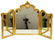 FRENCH LOUIS XV STYLE GILTWOOD TRIFOLD MIRROR - 2