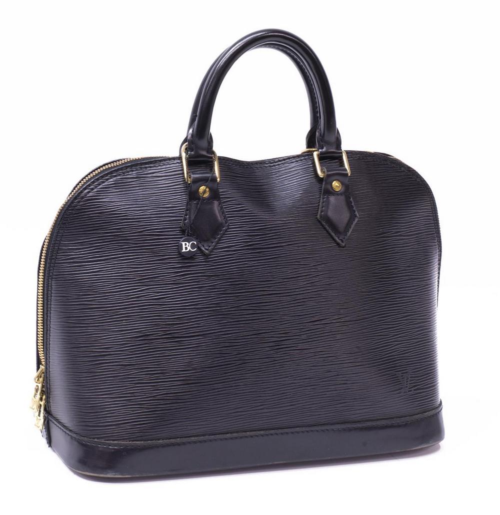 LOUIS VUITTON 'ALMA PM' BLACK EPI LEATHER HANDBAG (1 of 4)