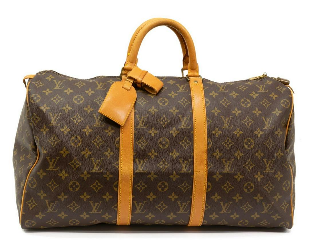 LOUIS VUITTON 'KEEPALL 50' MONOGRAM CANVAS HANDBAG (1 of 4)