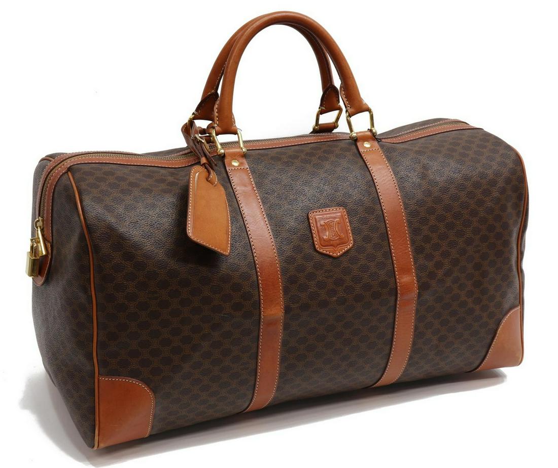 CELINE MACADAM CANVAS WEEKENDER DUFFLE BAG (1 of 5)