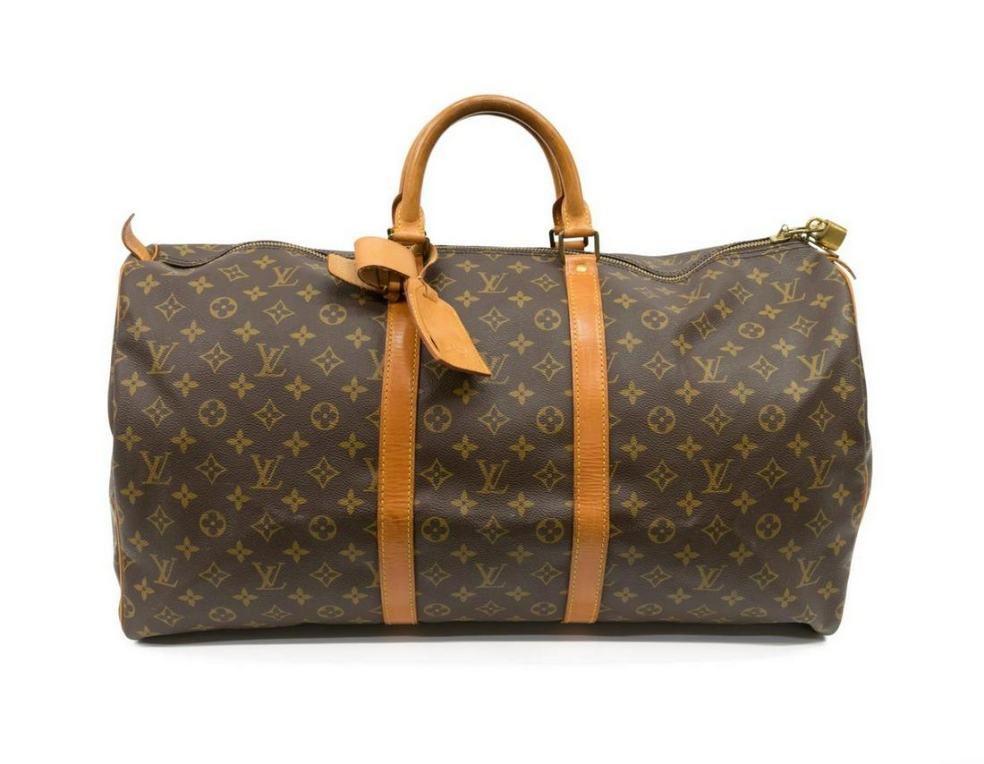 LOUIS VUITTON 'KEEPALL' MONOGRAM CANVAS DUFFLE BAG (1 of 4)