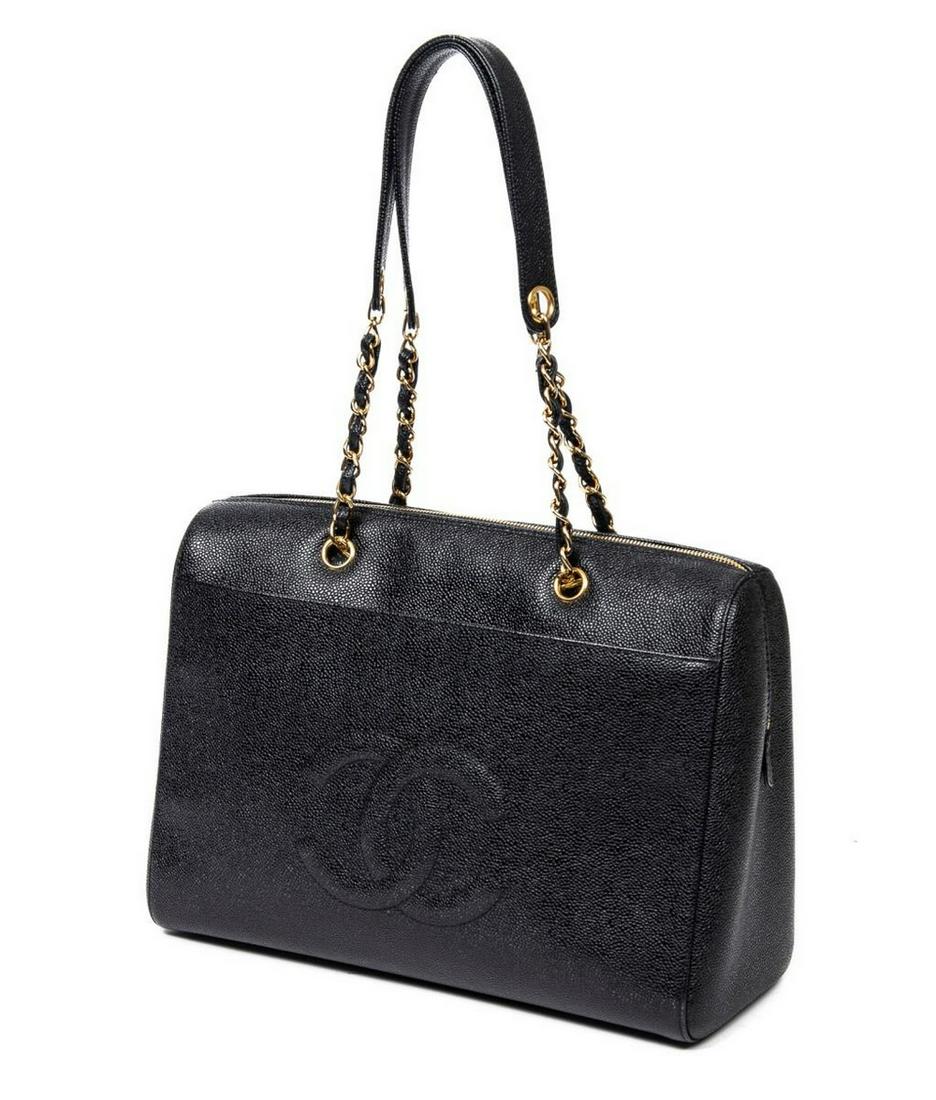 CHANEL SLIM BOSTON CAVIAR LEATHER SHOULDER BAG (1 of 7)