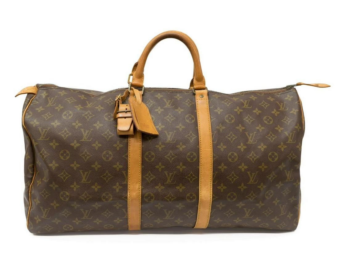 LOUIS VUITTON 'KEEPALL' MONOGRAM CANVAS DUFFLE BAG (1 of 4)