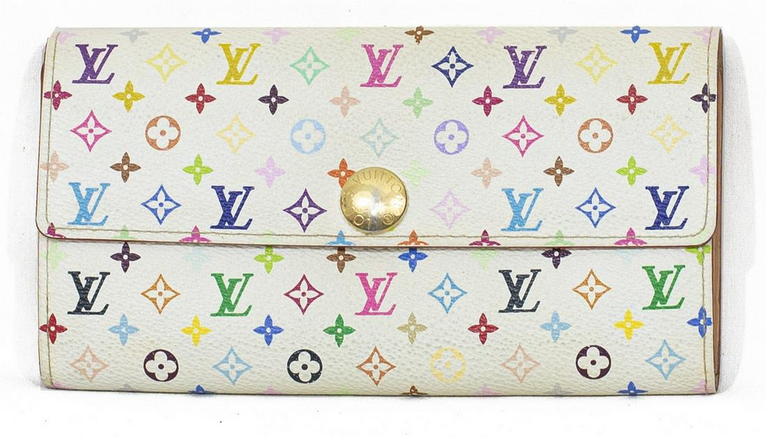 LOUIS VUITTON 'SARAH' MULTICOLORE CANVAS WALLET (1 of 4)
