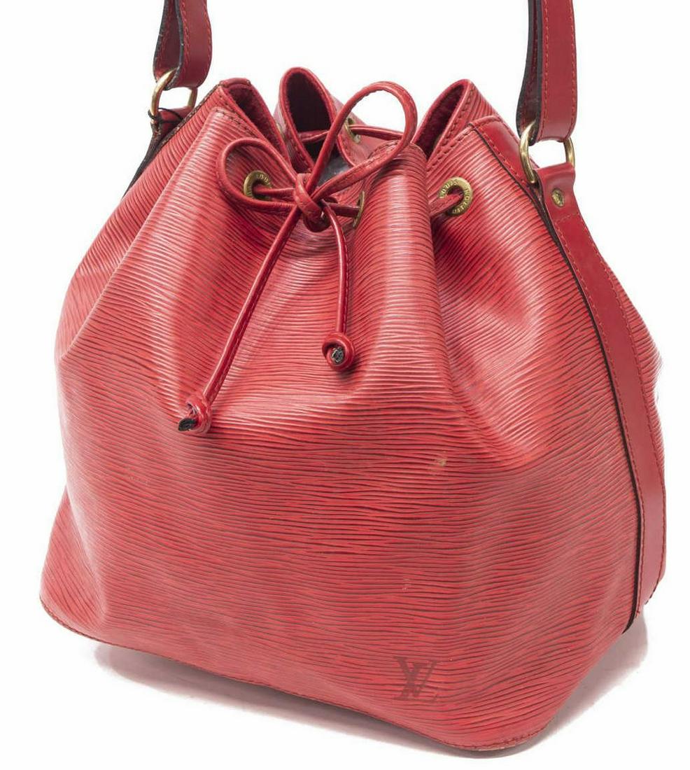 LOUIS VUITTON 'NOE PM' RED EPI LEATHER BUCKET BAG (1 of 4)