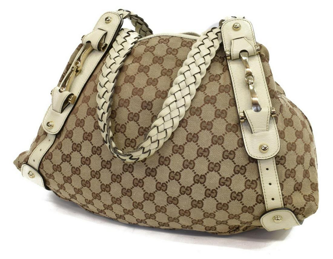 GUCCI 'PELHAM' GG CANVAS & LEATHER SHOULDER BAG (1 of 6)