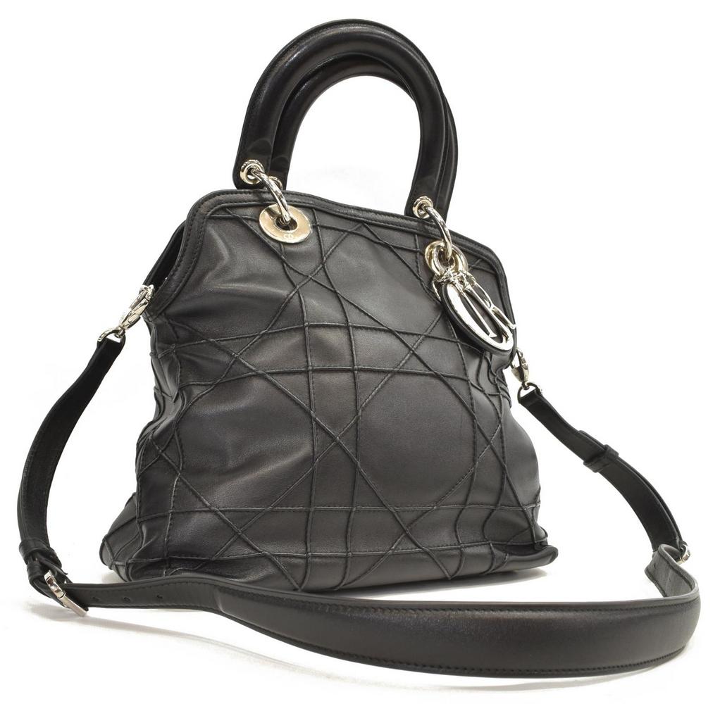DIOR 'GRANVILLE' CANNAGE LEATHER CROSSBODY BAG (1 of 4)