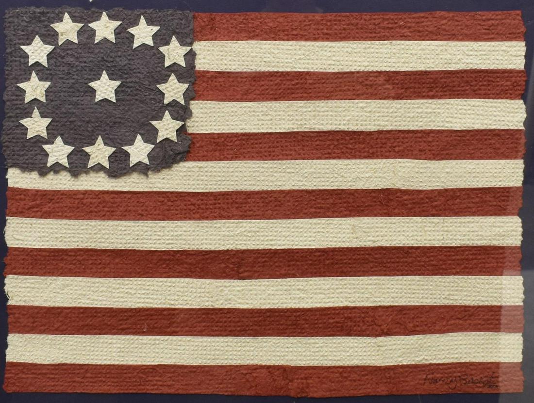 NANCY BASKET AMERICAN FLAG KUDZU PAPER COLLAGE (1 of 4)