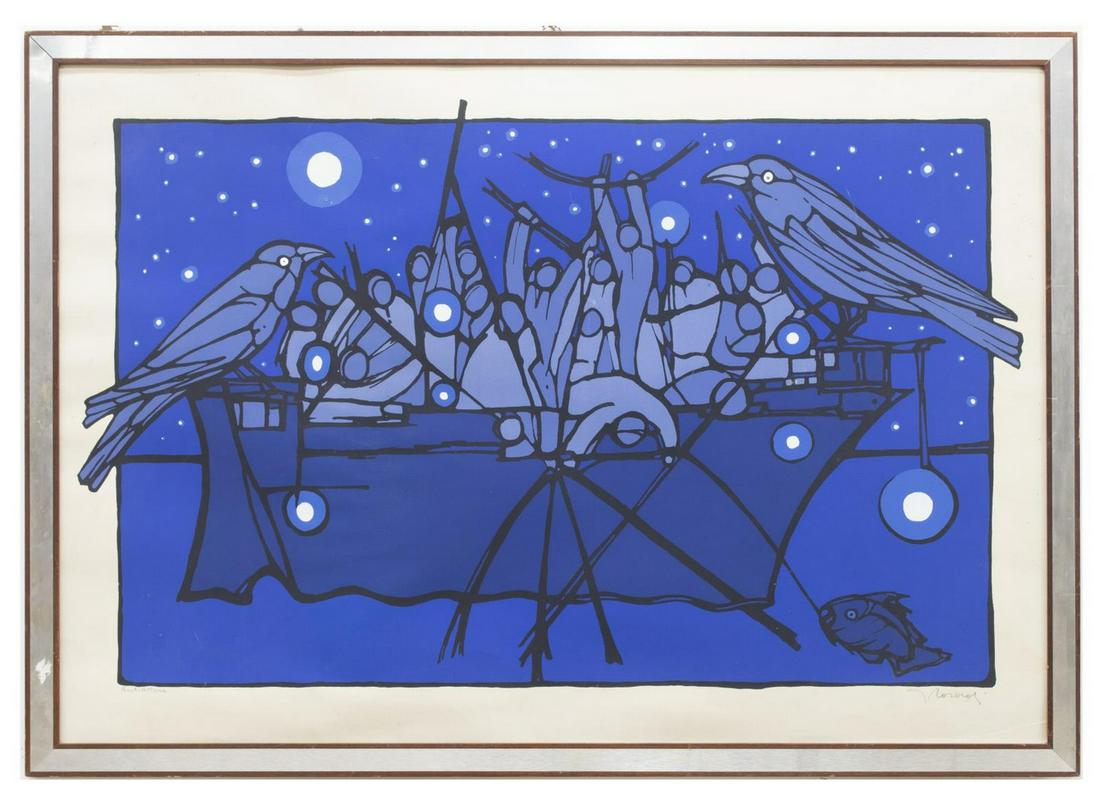 FRAMED MODERN SERIGRAPH SIGNED (1 of 3)