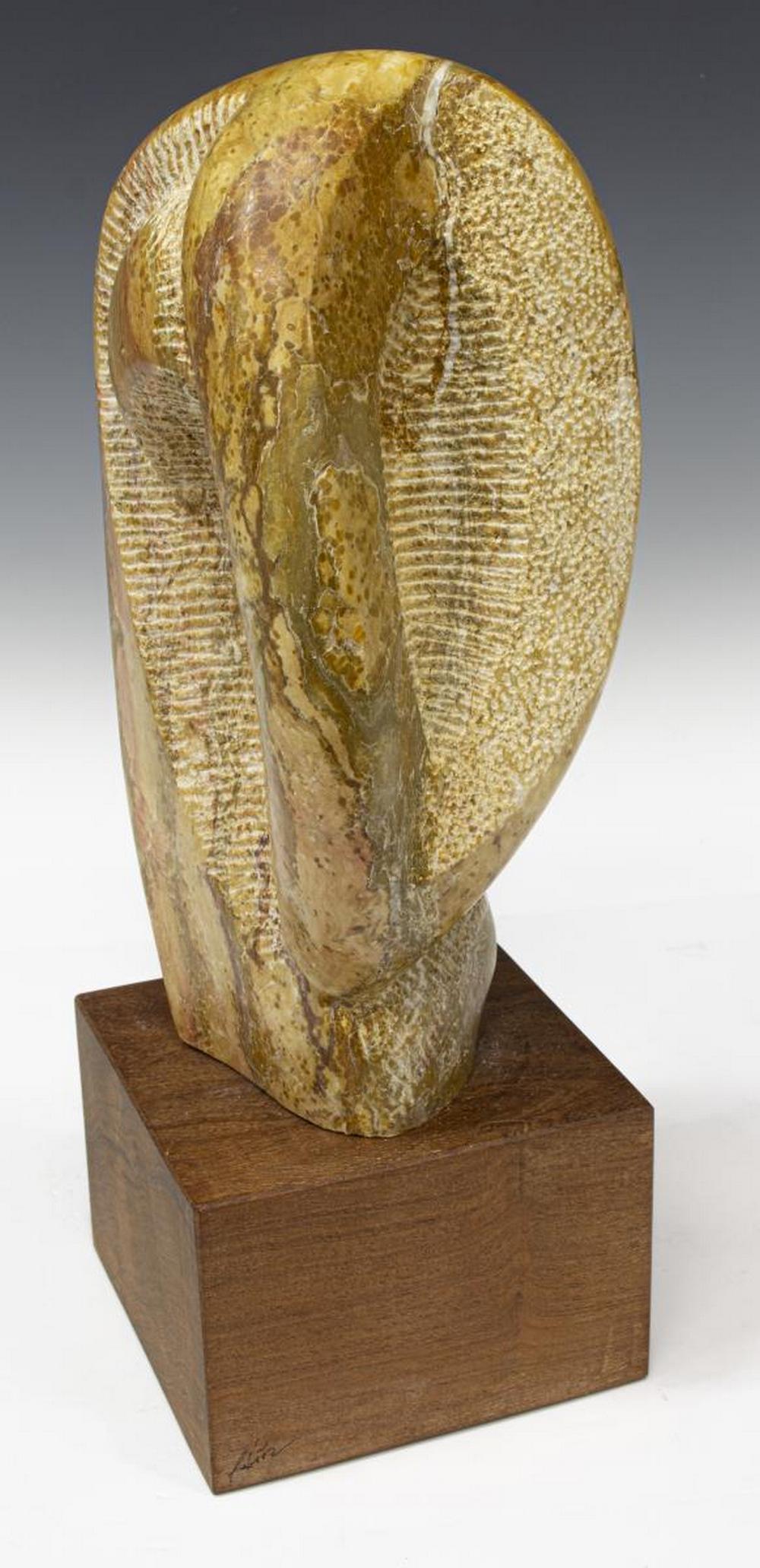 MODERN BIOMORPHIC CARVED STONE SCULPTURE (1 of 5)
