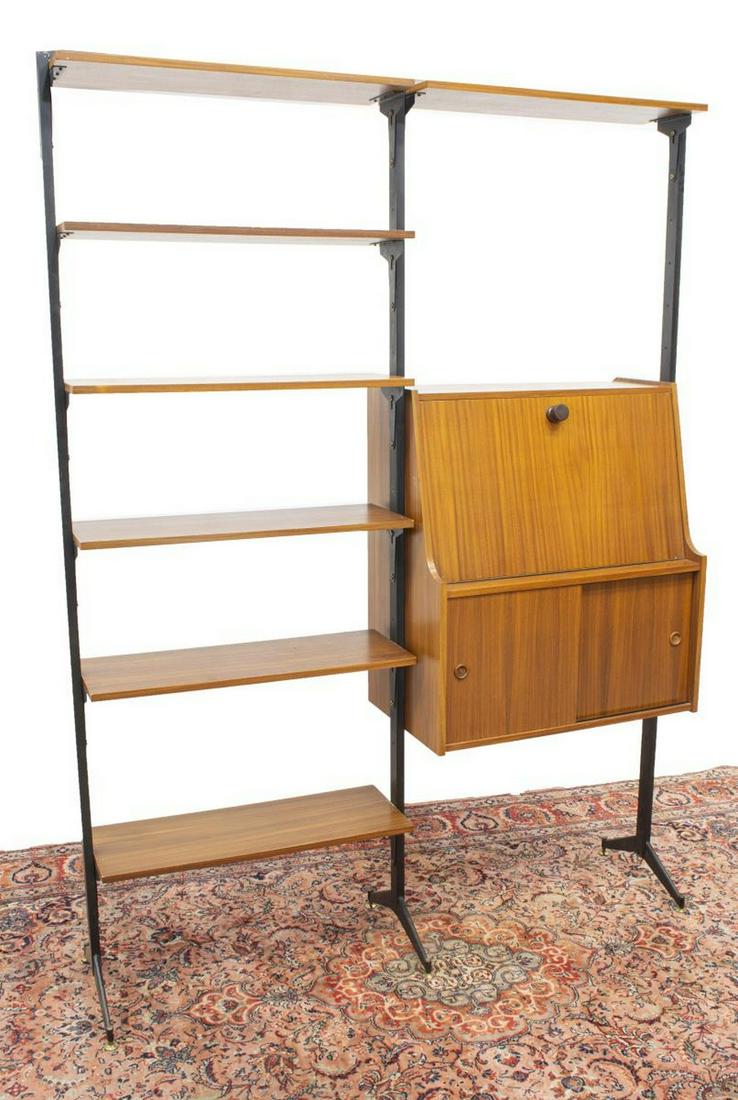 ITALIAN MID-CENTURY MODERN TEAK MODULAR WALL UNIT (1 of 4)