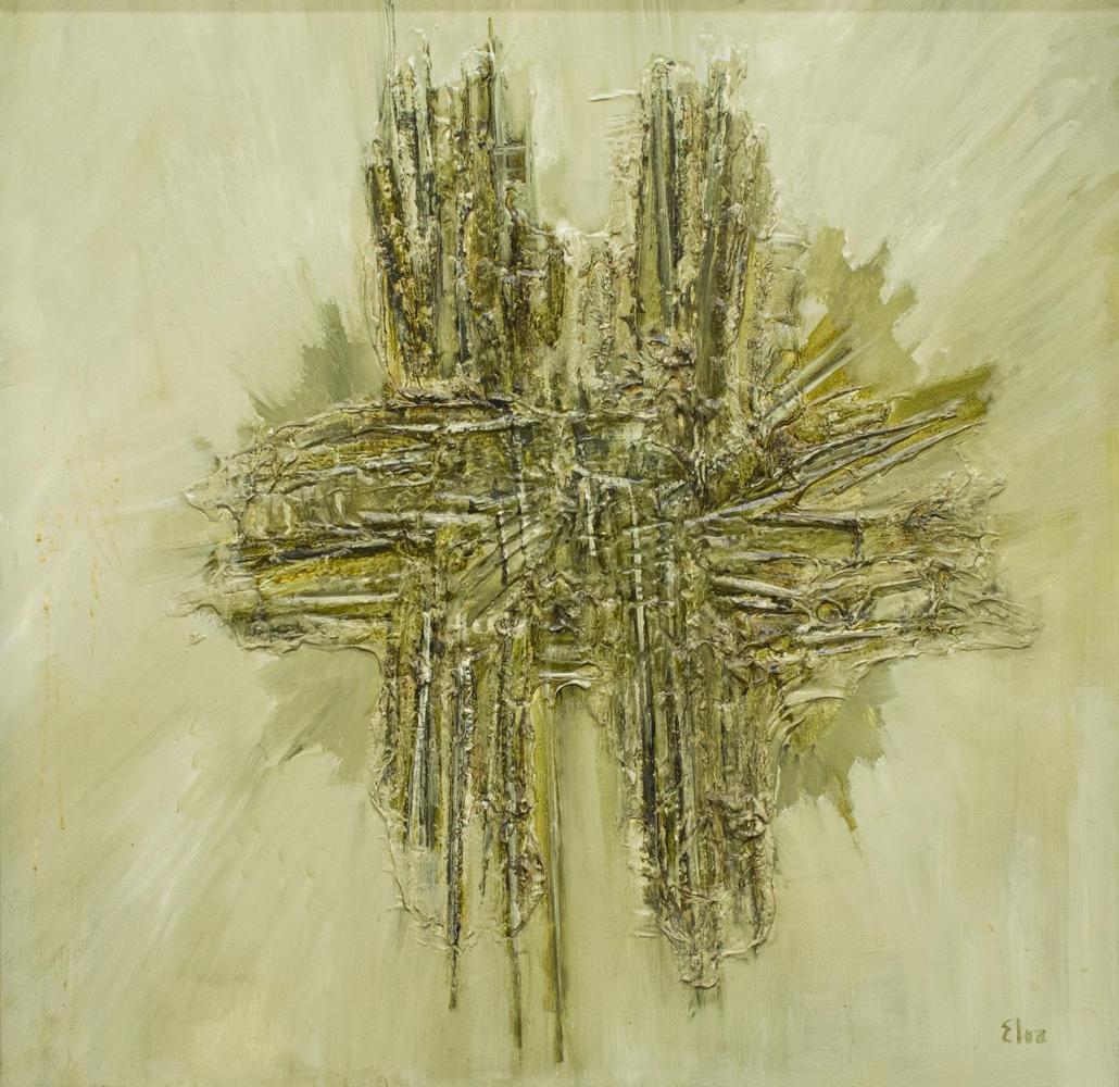 ELVA LEVY (TX, 1910-1994) MODERN ABSTRACT PAINTING (1 of 4)