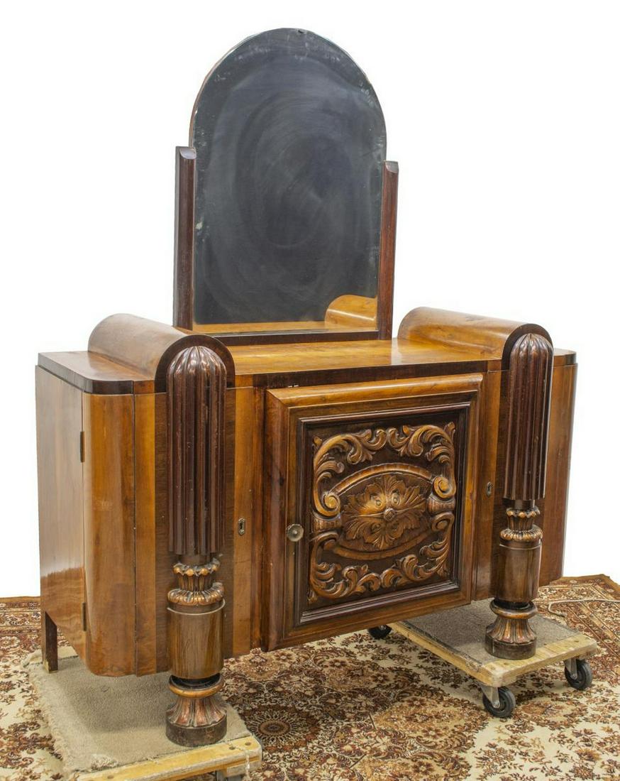 ITALIAN ART DECO MIRRORED DRESSING COMMODE (1 of 5)
