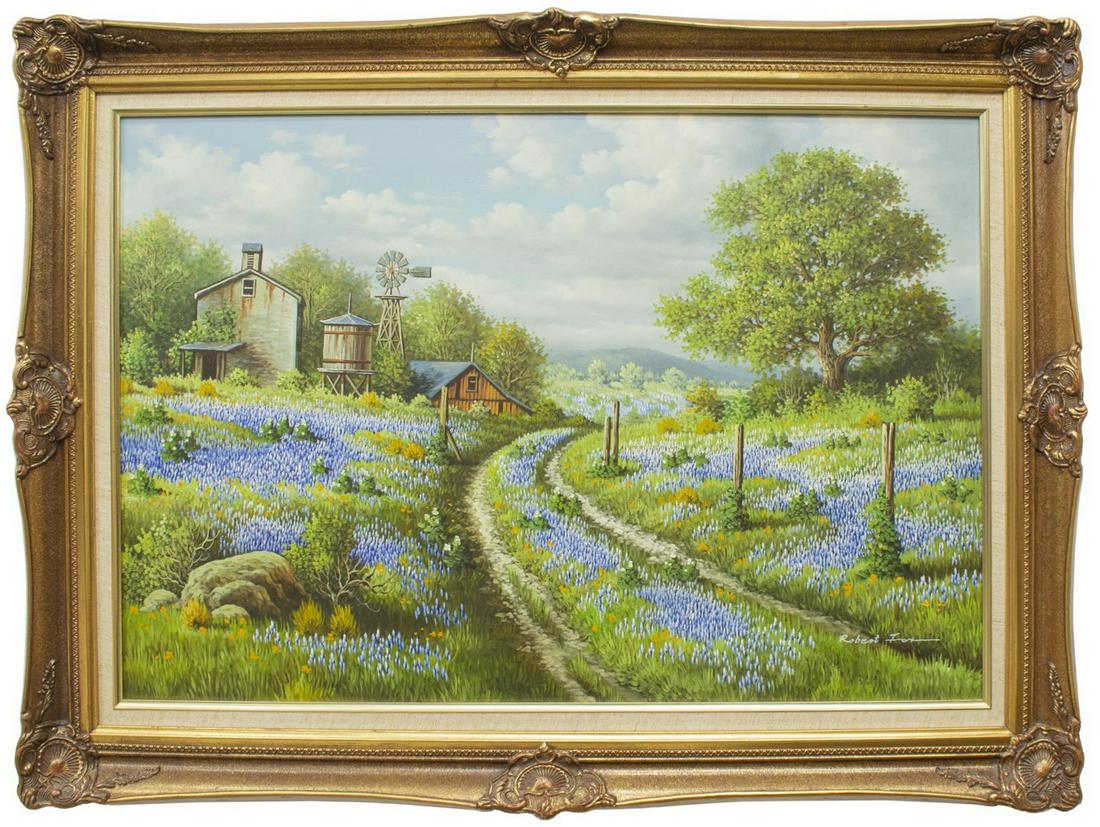 ROBERT FOX TEXAS BLUEBONNET LANDSCAPE PAINTING (1 of 4)