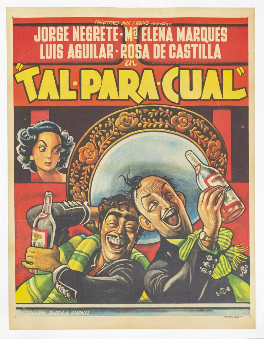 VINTAGE MEXICO MOVIE POSTER TAL PARA CUAL NEGRETE (1 of 2)