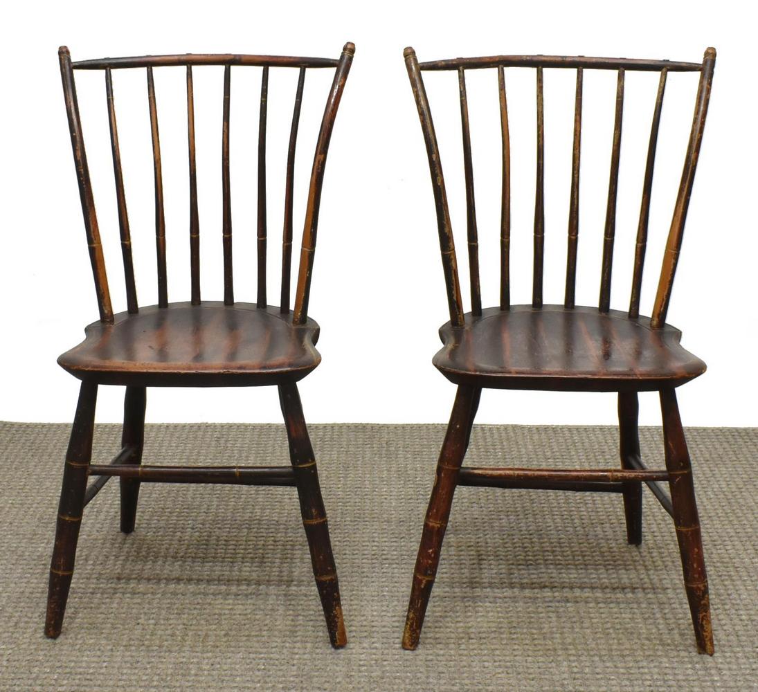 (2) AMERICAN WINDSOR BIRDCAGE SIX SPINDLE CHAIRS (1 of 2)